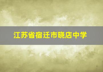 江苏省宿迁市晓店中学