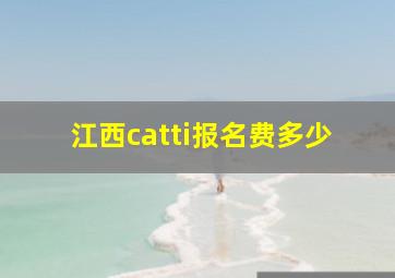 江西catti报名费多少