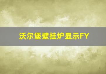 沃尔堡壁挂炉显示FY