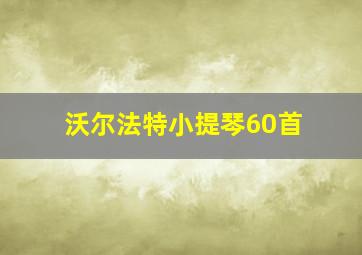 沃尔法特小提琴60首