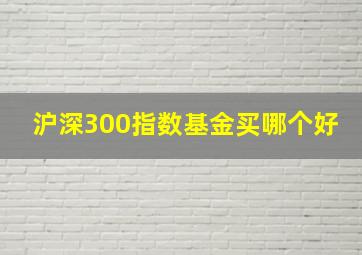 沪深300指数基金买哪个好