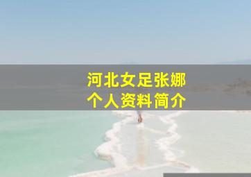 河北女足张娜个人资料简介