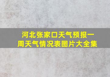 河北张家口天气预报一周天气情况表图片大全集