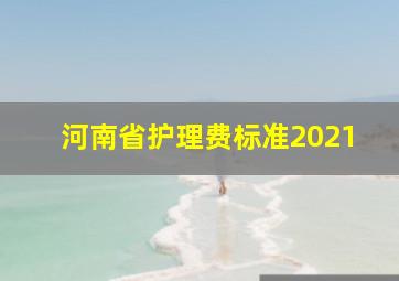 河南省护理费标准2021