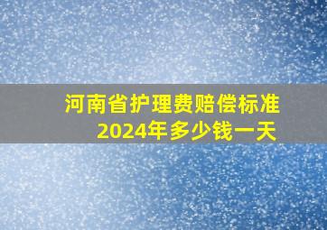 河南省护理费赔偿标准2024年多少钱一天