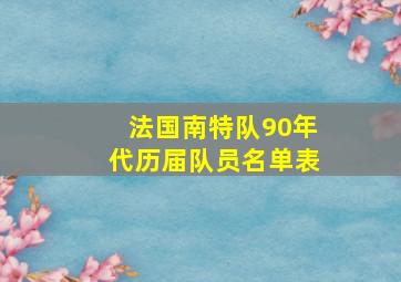 法国南特队90年代历届队员名单表