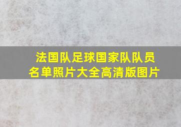 法国队足球国家队队员名单照片大全高清版图片