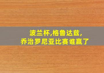 波兰杯,格鲁达兹,乔治罗尼亚比赛谁赢了