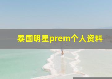 泰国明星prem个人资料