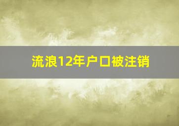 流浪12年户口被注销