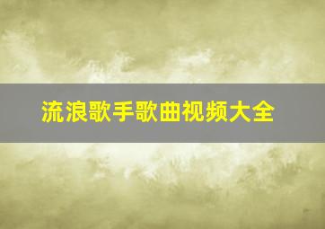 流浪歌手歌曲视频大全