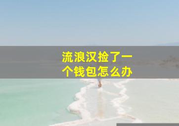 流浪汉捡了一个钱包怎么办