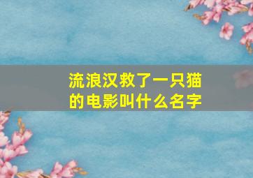 流浪汉救了一只猫的电影叫什么名字