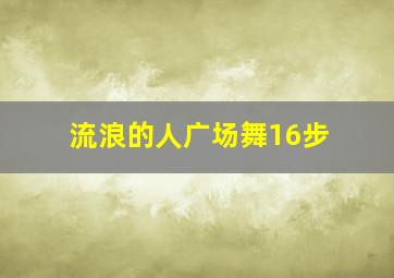 流浪的人广场舞16步