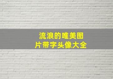 流浪的唯美图片带字头像大全