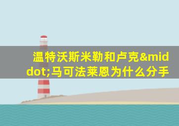 温特沃斯米勒和卢克·马可法莱恩为什么分手