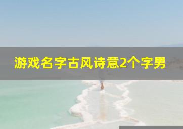 游戏名字古风诗意2个字男