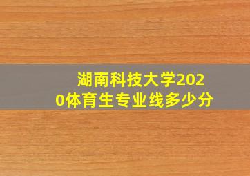 湖南科技大学2020体育生专业线多少分