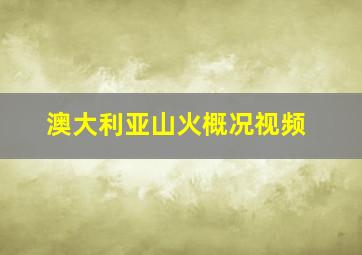 澳大利亚山火概况视频