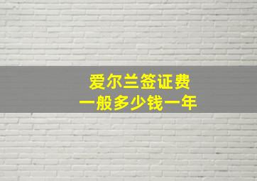 爱尔兰签证费一般多少钱一年