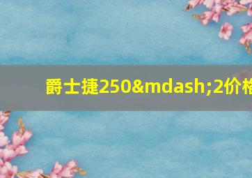 爵士捷250—2价格