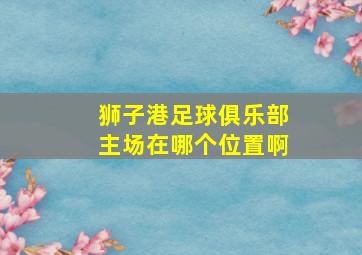 狮子港足球俱乐部主场在哪个位置啊