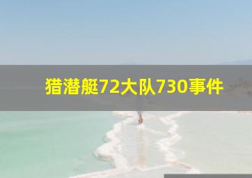 猎潜艇72大队730事件