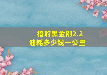 猎豹黑金刚2.2油耗多少钱一公里