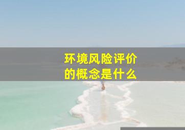 环境风险评价的概念是什么