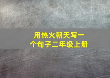 用热火朝天写一个句子二年级上册