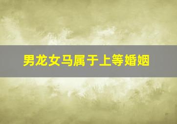 男龙女马属于上等婚姻