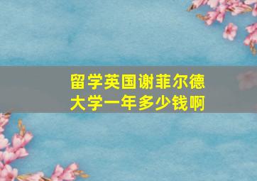 留学英国谢菲尔德大学一年多少钱啊