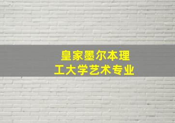 皇家墨尔本理工大学艺术专业