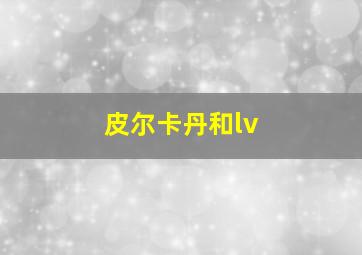 皮尔卡丹和lv