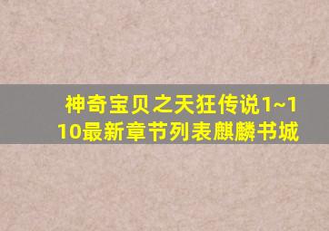 神奇宝贝之天狂传说1~110最新章节列表麒麟书城