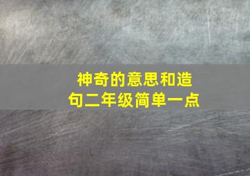 神奇的意思和造句二年级简单一点