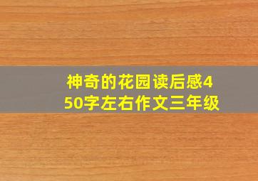 神奇的花园读后感450字左右作文三年级