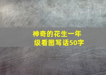 神奇的花生一年级看图写话50字