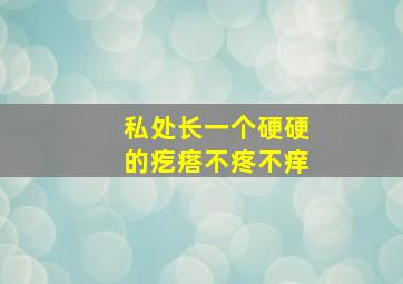 私处长一个硬硬的疙瘩不疼不痒