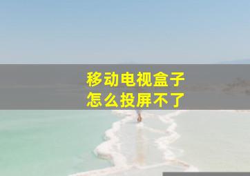 移动电视盒子怎么投屏不了