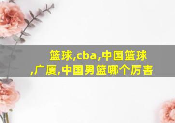 篮球,cba,中国篮球,广厦,中国男篮哪个厉害