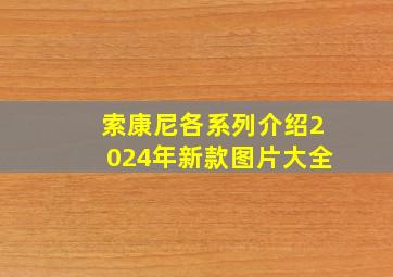 索康尼各系列介绍2024年新款图片大全