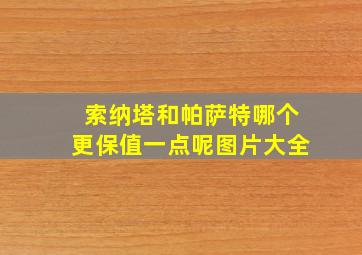 索纳塔和帕萨特哪个更保值一点呢图片大全