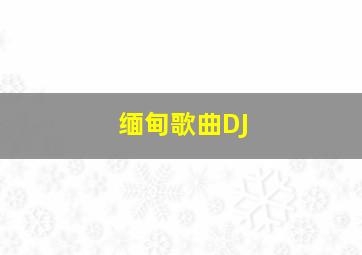 缅甸歌曲DJ