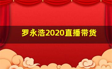 罗永浩2020直播带货