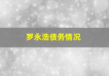 罗永浩债务情况