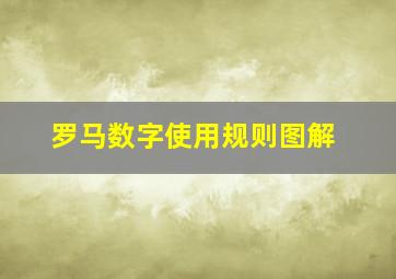 罗马数字使用规则图解