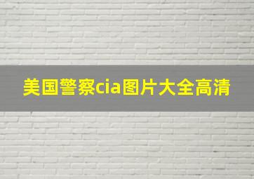 美国警察cia图片大全高清