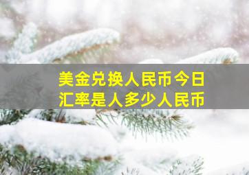 美金兑换人民币今日汇率是人多少人民币