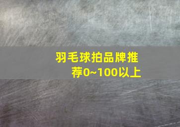 羽毛球拍品牌推荐0~100以上